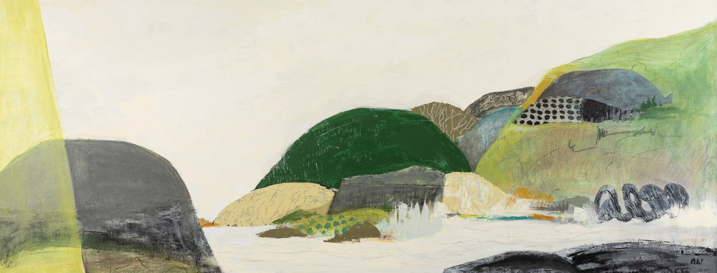 To the Turbulent Shores of Memory Island (Thank You) Fine Art Print - 20"x8"