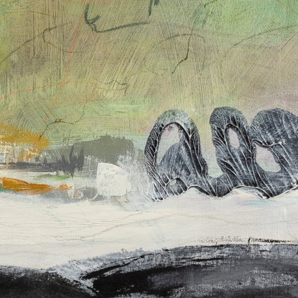 To the Turbulent Shores of Memory Island (Thank You) Fine Art Print - 20"x8"